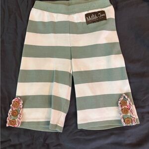 Matilda Jane Striped Kids Crops with Button Accents